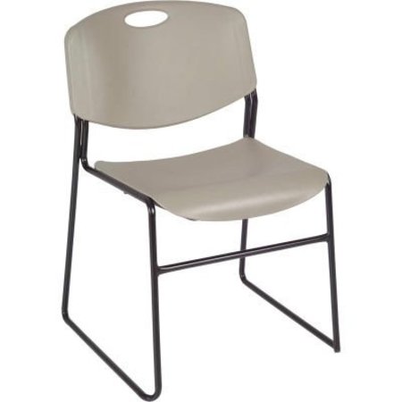 REGENCY SEATING Regency Plastic Stack Chair - 400 lb. Capacity - Gray - 4/PK 4400GY4PK